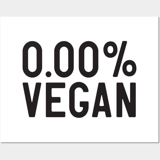 0 Percent Vegan Wall Art by Blister